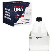 Pit Posse Aluminum Single Fuel Jug Rack Holder USA Made Storage Trailer Garage