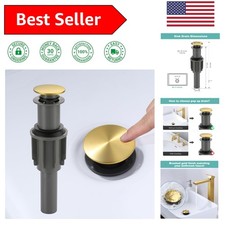 Luxury Brushed Gold Pop-Up Drain for Vessel Sinks - Hassle-Free Installation