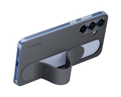 Original Samsung S25+ Plus Standing Grip Strap Hülle Case Cover Etui black