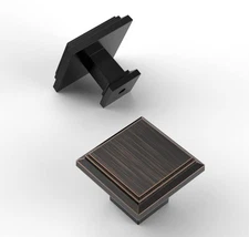 Amerdeco 10 Pack 1.3in Oil Rubbed Bronze Cabinet Knobs Drawer Pulls ZH0001ORBK