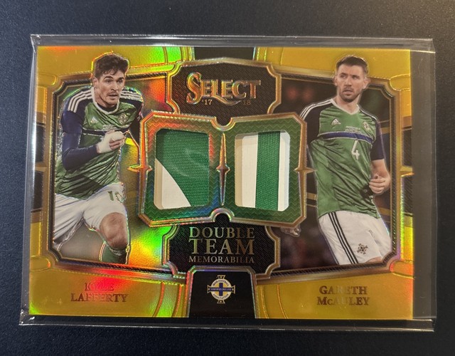 2017-18 Panini Select Kyle Lafferty Gareth McAuley Dual Patch Gold /10 N Ireland