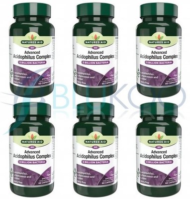 Natures Aid Acidophilus Komplex 5 Milliarden Bakterien - 60 Kapseln (6er Pack)