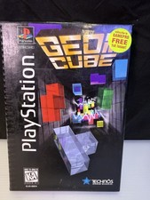 Technos Geom Cube PS1 PlayStation 1 1995 Tested Long Box