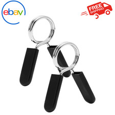 2 Pcs Barbell Weight Bars Clips Clamps 2 Inch for Olympic Bar Spring Lock Collar