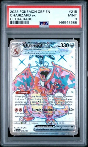 2023 Pokemon EN Obsidian Flames #215/197 Charizard ex PSA 9