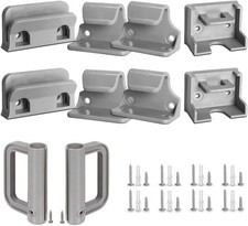 Retractable Baby Gate Parts Kit Grey Pet Gate Full Set Wall Mounting Hardware...