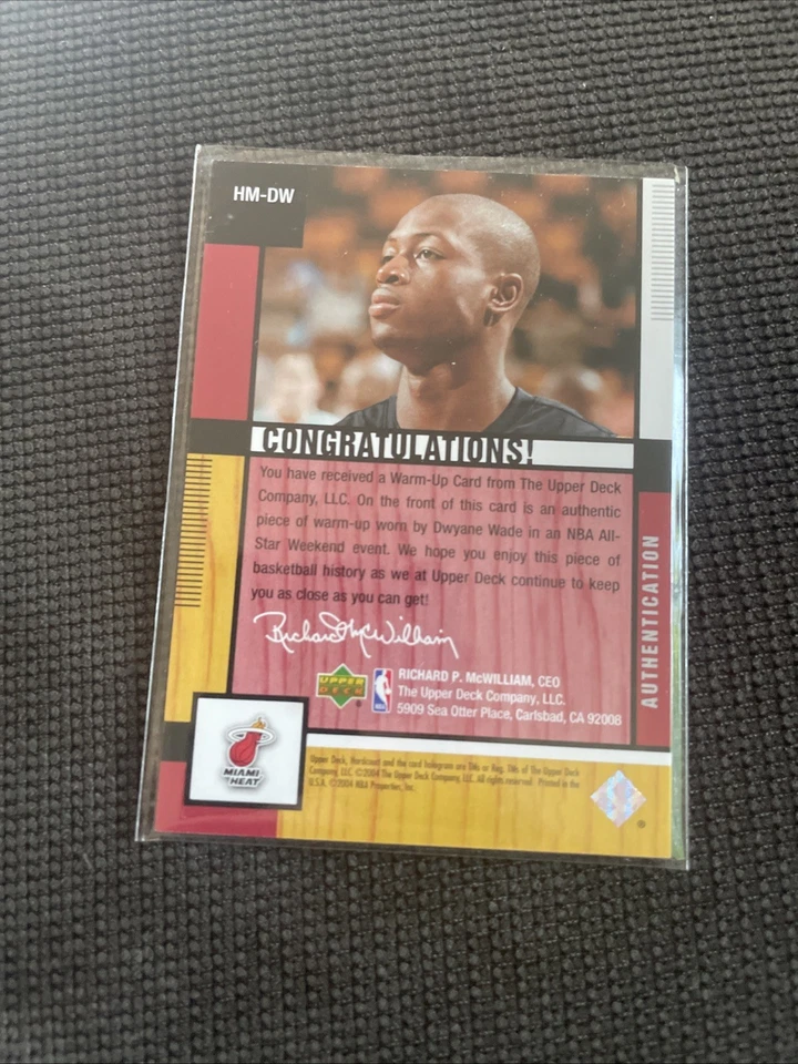 2004-05 Upper Deck Hardcourt - Hardcourt Materials Dwyane Wade #HM-DW... - Image 2 of 2