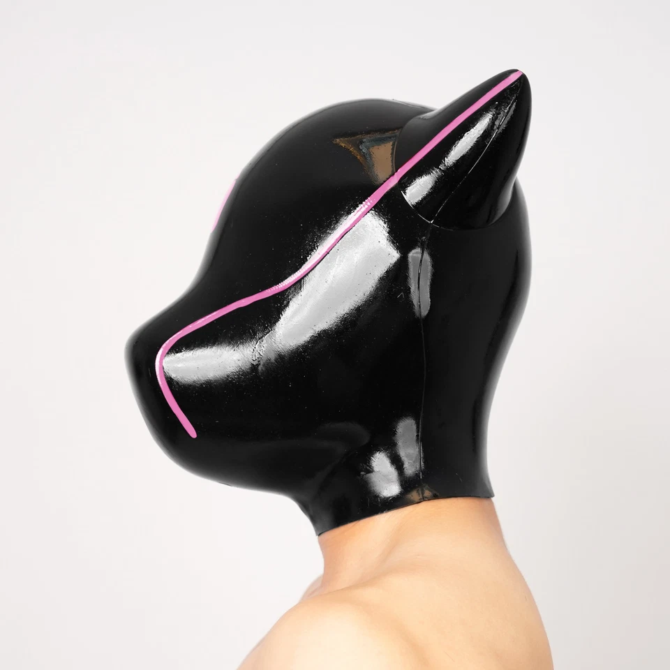 Furrjoi IDO Silicone Realistic Dog Mask Insertable Hole Role Play Hood Pink M - Image 3 of 4