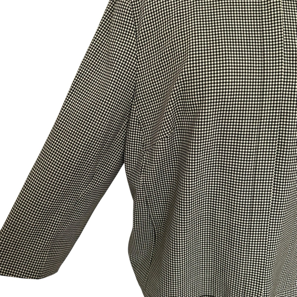 TALBOTS Woman Petites Gingham Check JACKET 18W Black White