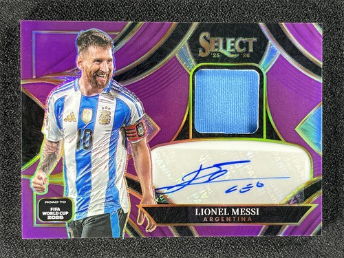 2025-26 Panini Select FIFA World Cup Lionel Messi #AM-LM Purple Patch Auto /99