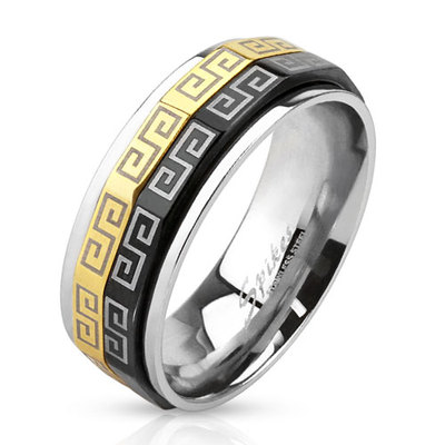 Men's Anelli in Onice Nero e Oro | Acquista Stili in Onice Nero e Oro