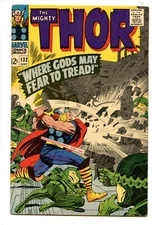 Thor 132 w/Ego cameo, heading towards high grade FN/VF 7.0 wonderful silver age