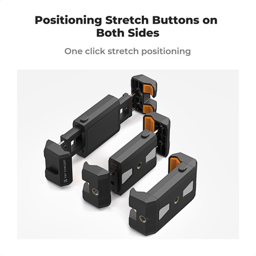 K&F Concept Phone/Tablet Tripod Mount Universal Holder for Tripod w/ 1/4" Thread - Photo 11 sur 28