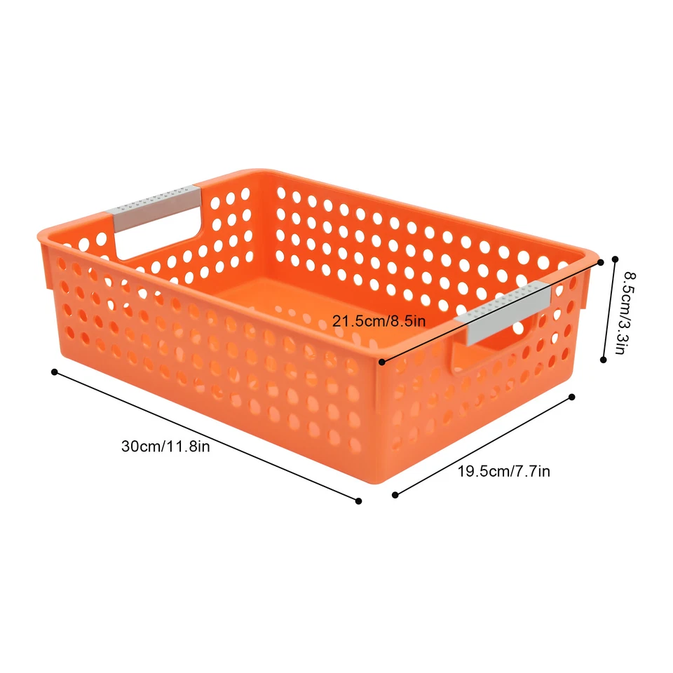24Pack Classroom Storage Baskets Bins Colorful Plastic Organizer Basket for Home - Image 2 of 4
