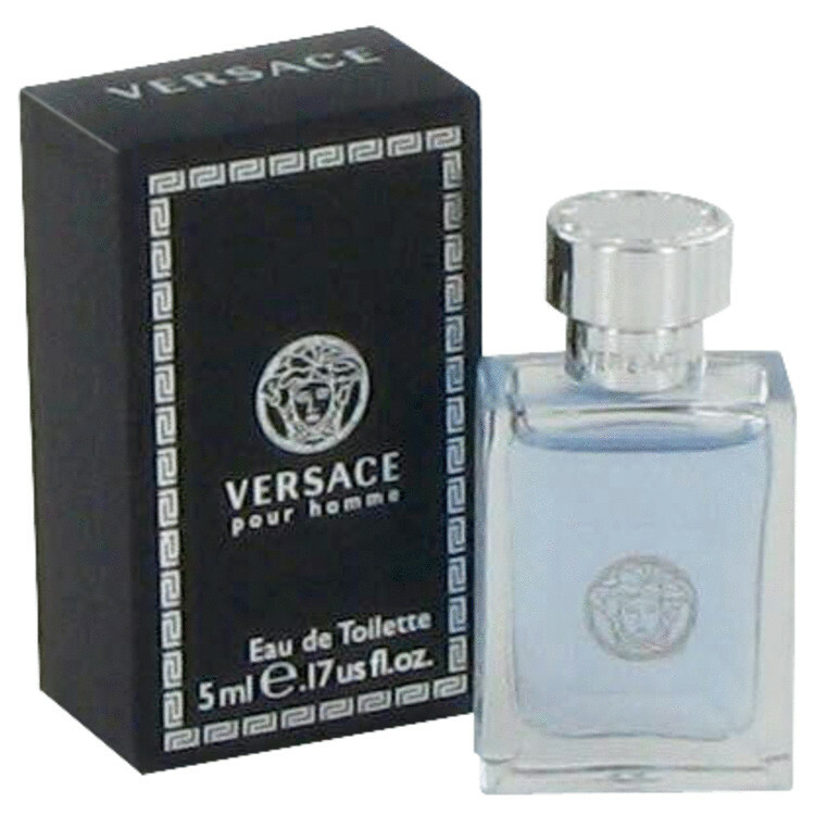 Versace Homme Men Mini Bottle 0.17 oz 5 ml Eau De Toilette Splash New in Box