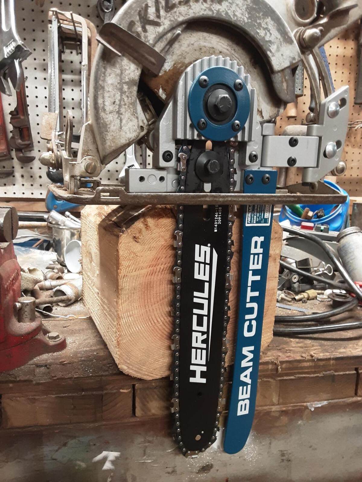 Circular Saw 12 in. Beam Cutter Attachment Chainsaw Bar Blade Chain W/ Guide Bar eBay