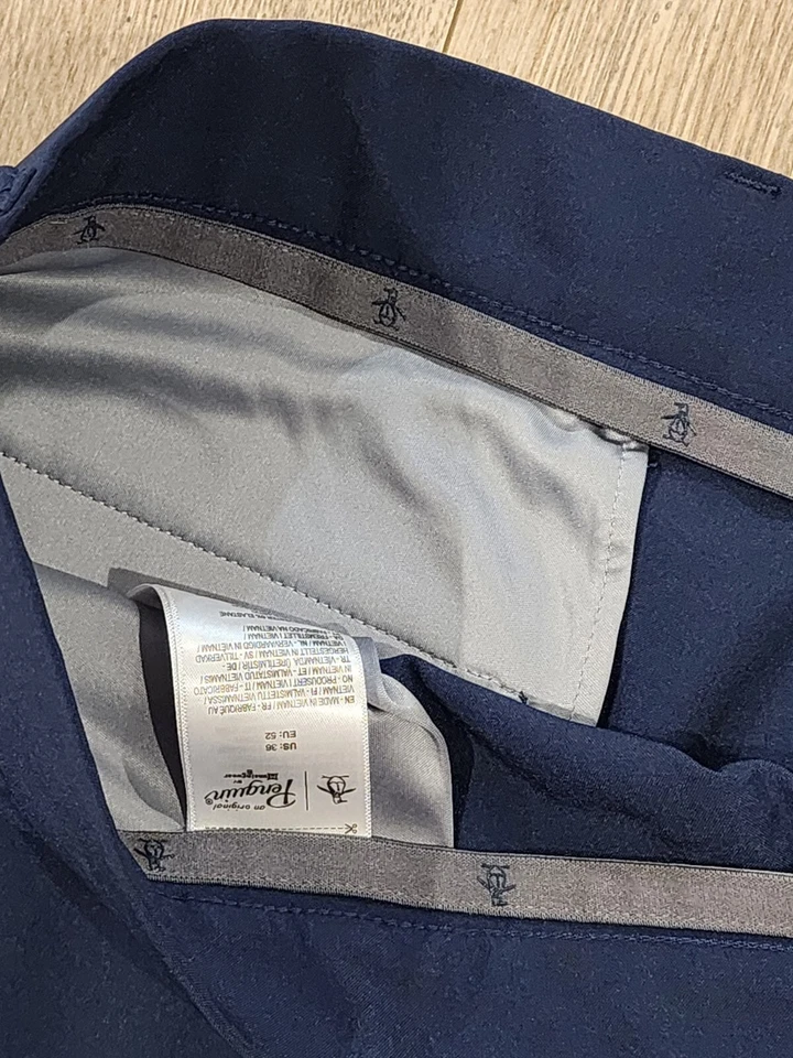 Original Penguin Shorts All Over Logo Men Size 36 Used Once - Image 4 of 4