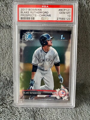 2017 Bowman Blake Rutherford Prospects Chrome #BCP121 PSA 10 GEM MINT