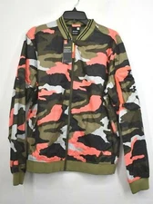 Under Armour Men Camoflauge Full Zip Ribbed Long Sleeve Outdoor Varsity Jacket M