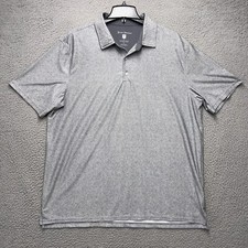 Hickey Freeman Polo Shirt Mens XL Gray Golf Short Sleeve Stretch Pullover Tennis
