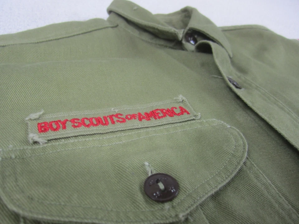 Boy Scouts of America Shirt & Pants Kids Large Green Sanforized 1970's 24'' Wst - Image 2 of 4