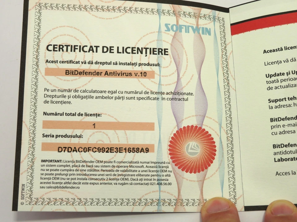 Bitdefender Antivirus v10 Romanian 2007 w/Certificate - Imagen 4 de 4