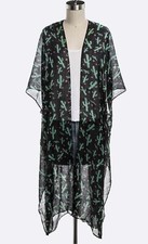 Cactus Printed Half Sleeve Kimono Summer Cardigan