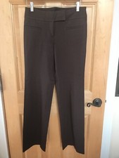 Nine & Co. by Nine West Women's Brown Stretch Pants 4 Pockets Zip & Hooks Size 4