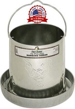 Comederos Para Gallinas De Metal Galvanizado 15 Libras Durable Resistente Nuevo