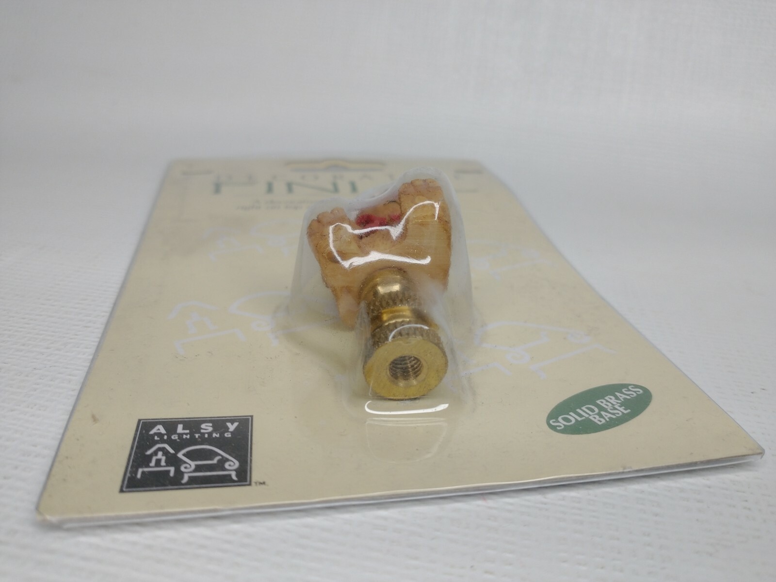 Alsy Lighting Lamp Finial Solid Brass Base Teddy Bear Santa