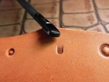 Stainless Steel  leather craft inclined vertical stripes pattern Stamp Tool