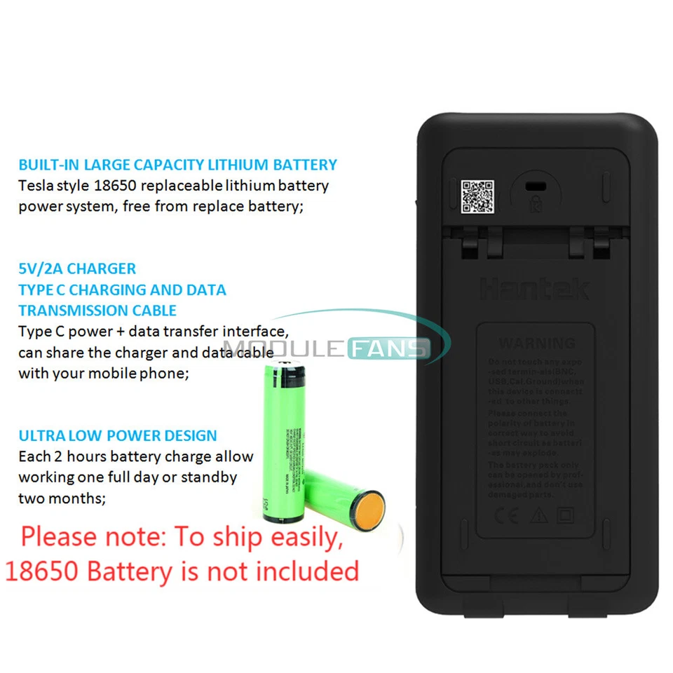 Osciloscopio de Mano Hantek 2D72 2CH 70MHz + Multímetro + Generador de Señal 25M Foto 3 de 4