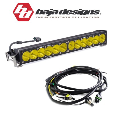 Baja Designs 20'' OnX6+ Amber Driving/Combo Light Bar W/ High/Low Wiring Harness