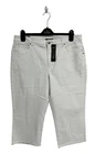 Lee Women's White Relaxed Fit Mid Rise Capri Denim Jeans Size 16