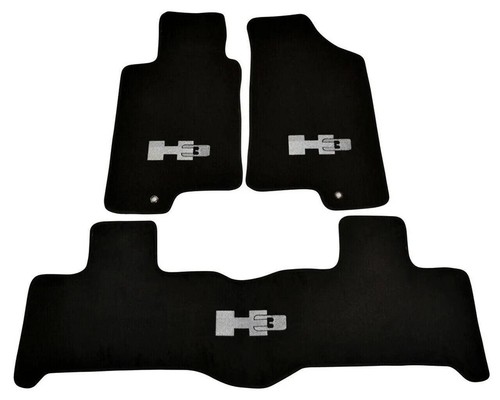 Black Floor Mats For Hummer H3 Tailored Carpets With H3 Emblem 2005-2010 - 第 1/10 張圖片