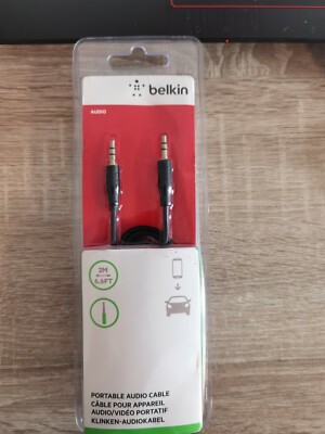 Belkin F3Y117BT2M Portable Audio Cable, 2 M - Black Autoladekabel