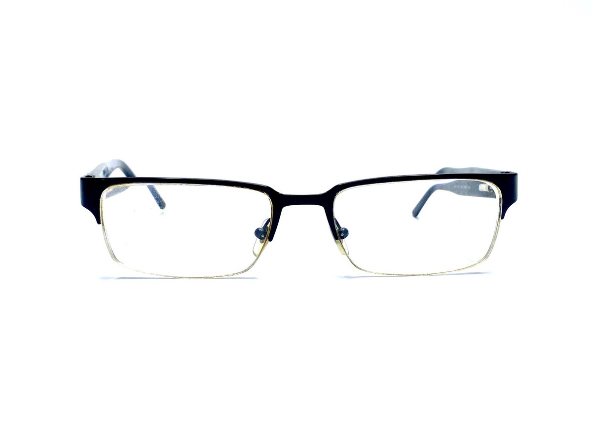 Versace Black and Brown Rectangular Optical Glasses Versace Eyeglasses Men main image 2
