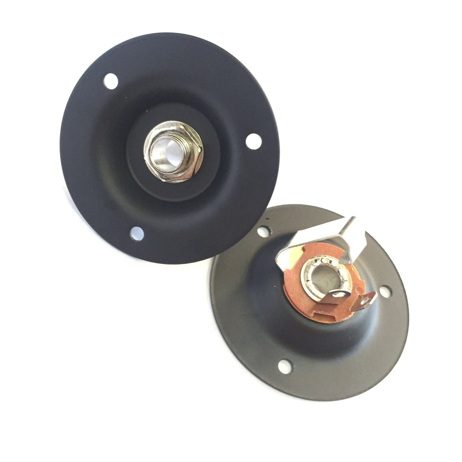 1 Pc Black 2" Round Steel Recessed Amp Jack Plate w/ 1/4" Input 11 eBay