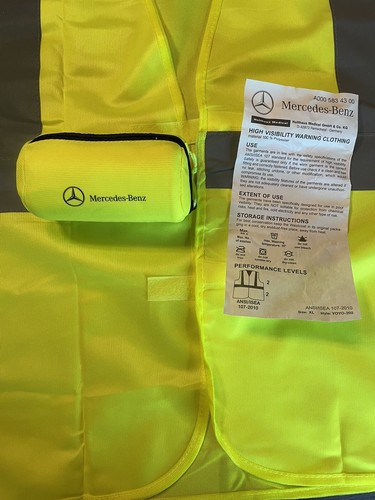 Mercedes-Benz OEM Reflective Warning Vest High Visibility Construction Bike Walk - Picture 7 of 10