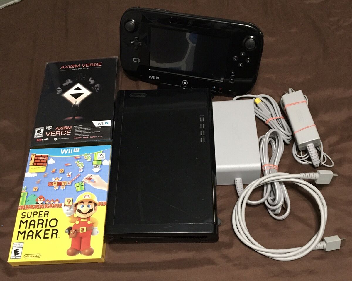 Nintendo Wii U console w/24 games, cables, and extras. - video