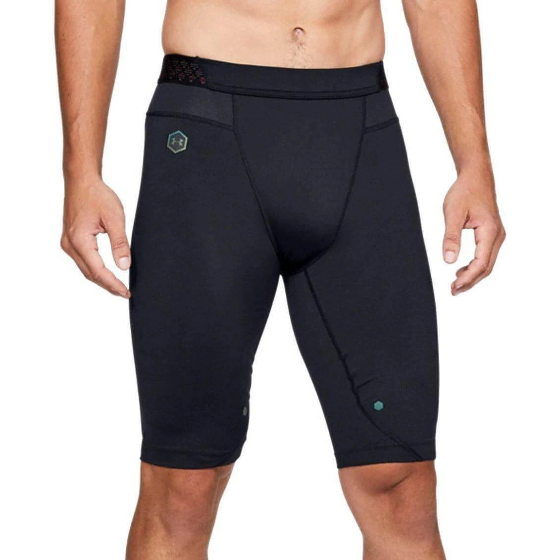 Under Armour Mens Rush HeatGear Surge Short Compression Tights - Black