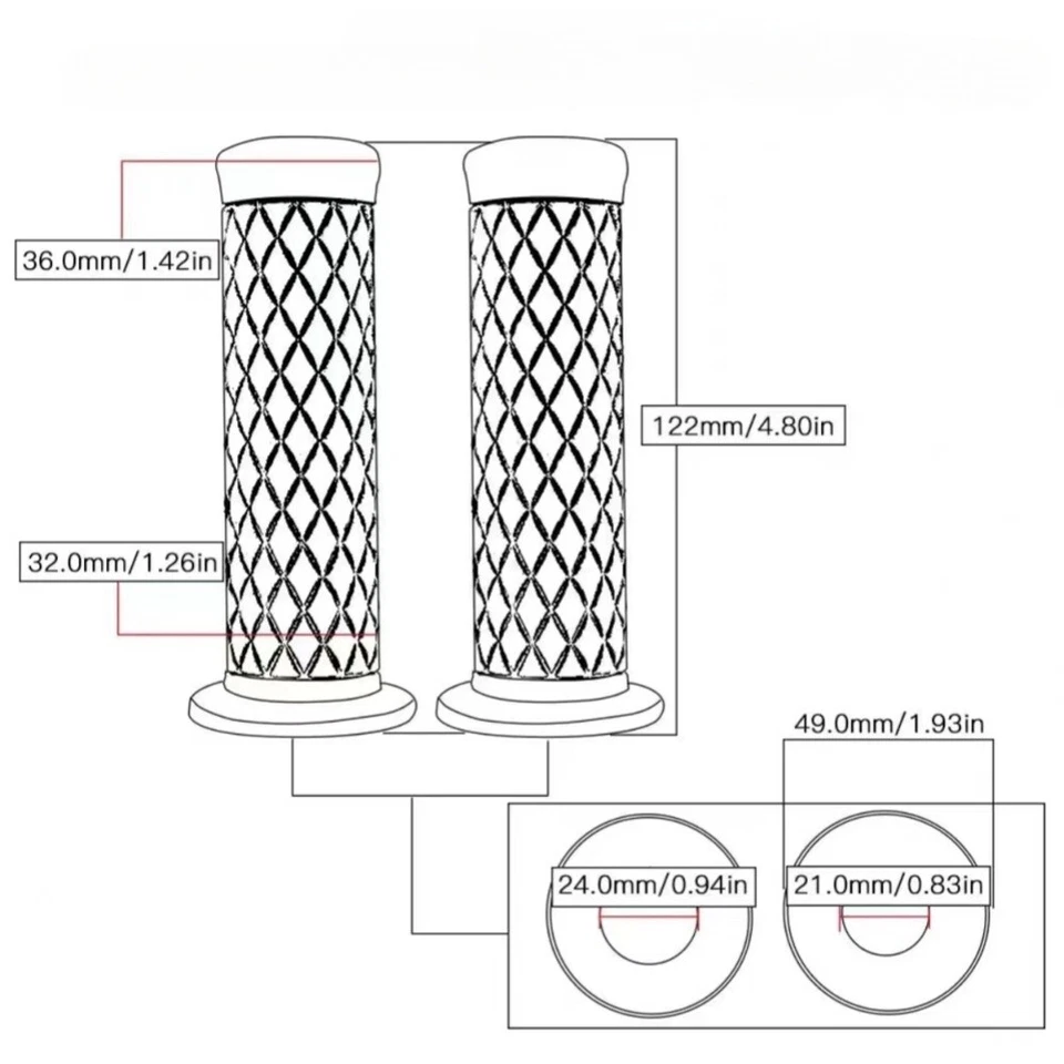 Gel universal para manillar de extremo de barra de empuñaduras de motocicleta para moto de tierra Café Racer Foto 2 de 4