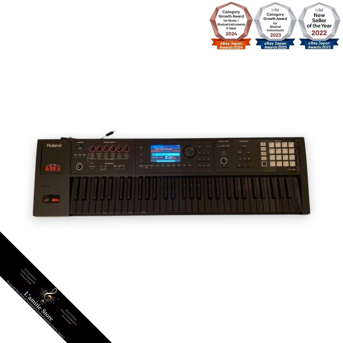 Roland FA-06B 61-key Music Workstation Keyboard Synthesizer