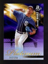 2018 BOWMAN PLATINUM PRESENCE PURPLE MICHEL BAEZ RC 163/250 SAN DIEGO PADRES