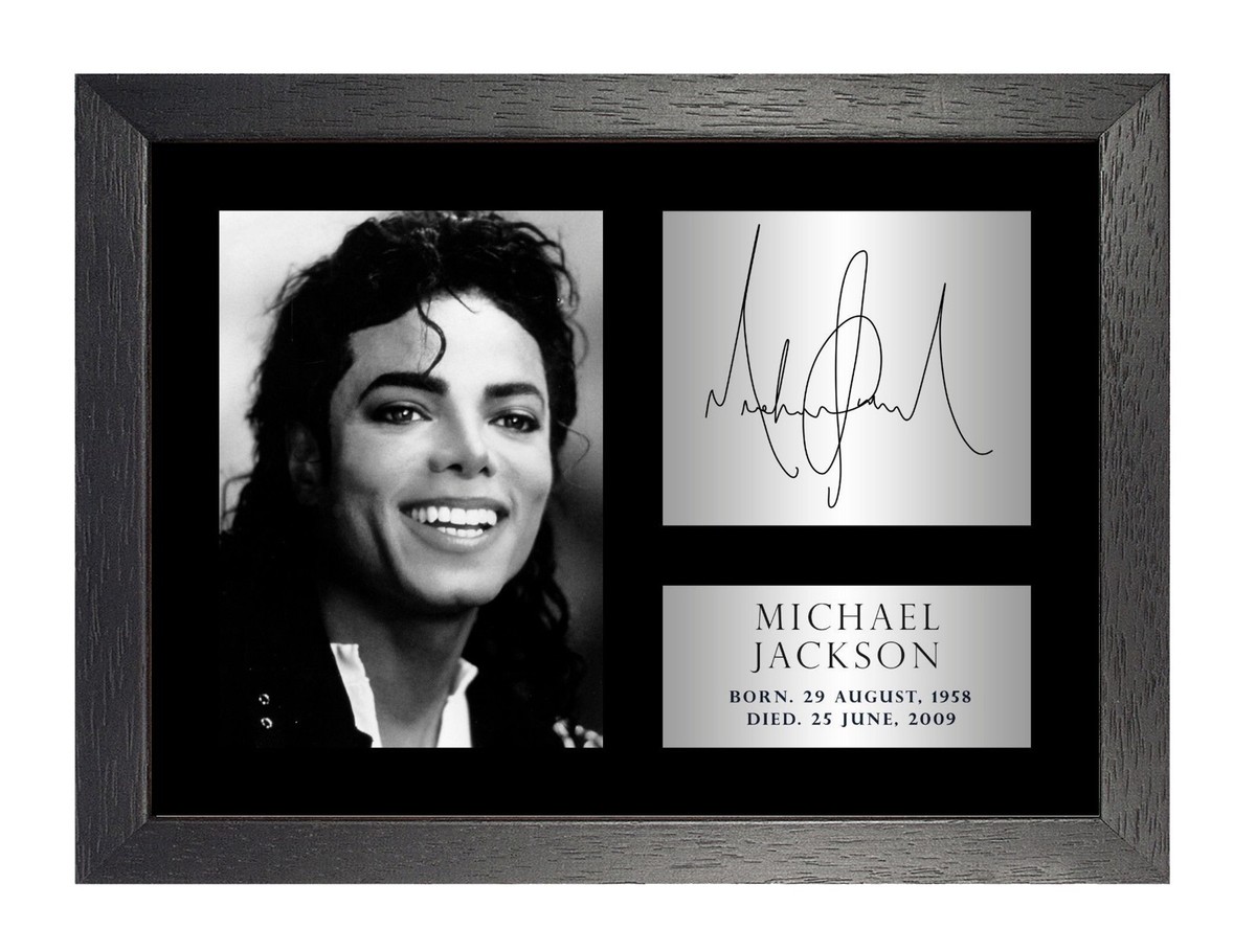 Michael Jackson Signed American Singer Poster King of Pop Music