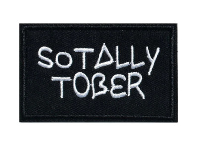 SOTALLY TOBER - Totally Sober Biker Jacke Bügelbild Patch Worte Text Spruch