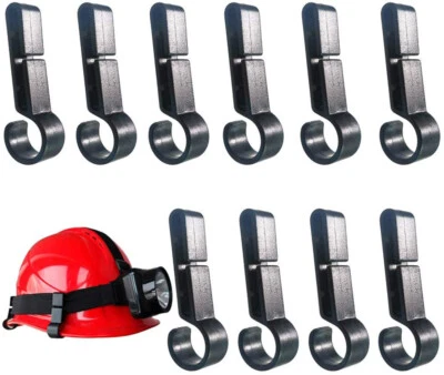 10 Pcs Helmet Clips for Headlamp Hook,Headlamp ,hard hat Light Clip, Heavy Clips