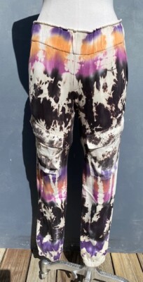 Young Fabulous & Broke Tie & Dye Black Multi-Color Jogger Pants Size X/Small