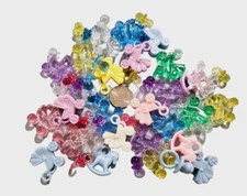 50 PCS SMALL MIXED CHARMS BABY THEMED PARROT BIRD TOY PARTS CRAFTS DIY