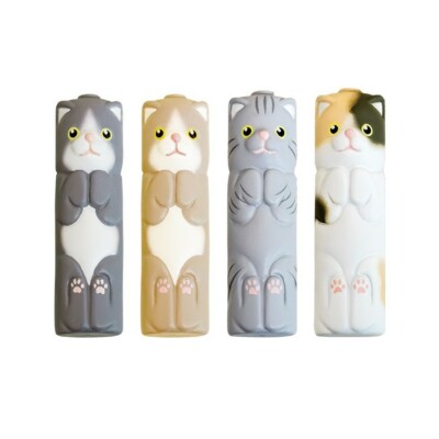 Blind Box Fake Batteries Gray Tan Calico Cat Catteries Mini Figure 1 Random Toy